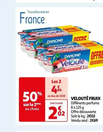 Auchan Danone velouté fruix offre