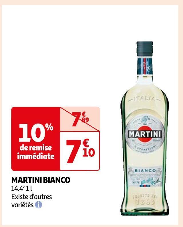 Promo Martini martini bianco chez Auchan