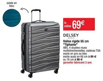 Delsey valise rigide 55 cm tiphanie