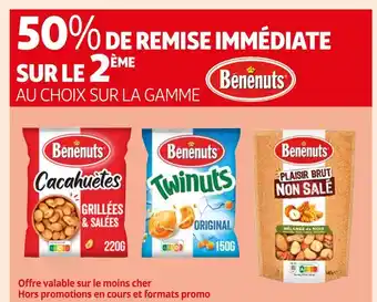 Auchan Benenuts 50% de remise immédiate sur le 2ème au choix sur la gamme benenuts offre