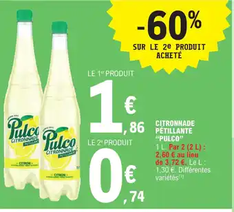 E.Leclerc CITRONNADE PETILLANTE "PULCO" offre