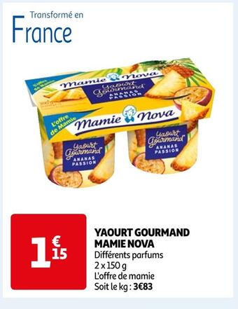 Mamie nova yaourt gourmand