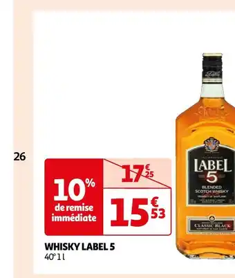 Auchan Label 5 whisky offre