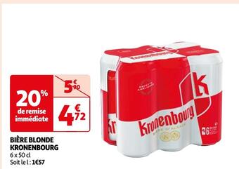 Auchan Kronenbourg bière blonde offre