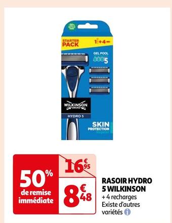 Auchan Wilkinson rasoir hydro 5 offre