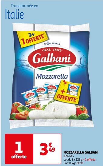 Auchan Mozzarella galbani offre