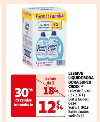 Auchan Super croix lessive liquide bora bora (1) offre