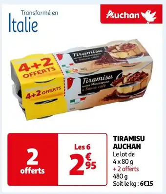 Auchan Auchan tiramisu offre