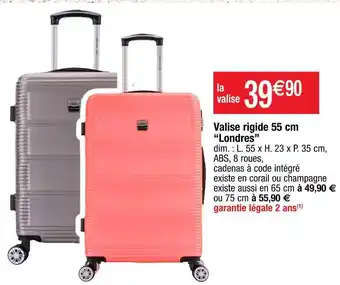 Cora x Carrefour Valise rigide 55 cm “londres” offre