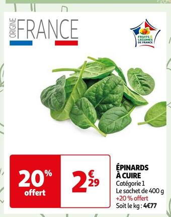 Épinards à cuire