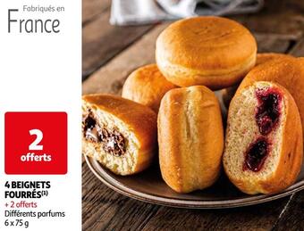Auchan Supermarché 4 beignets fourrés offre