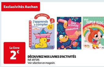 Auchan Découvrez nos livres d'activités offre