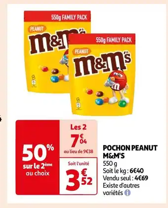 Auchan M&m's pochon peanut offre