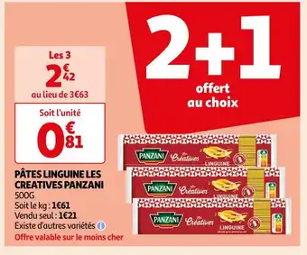 Auchan Panzani pâtes linguine les creatives offre