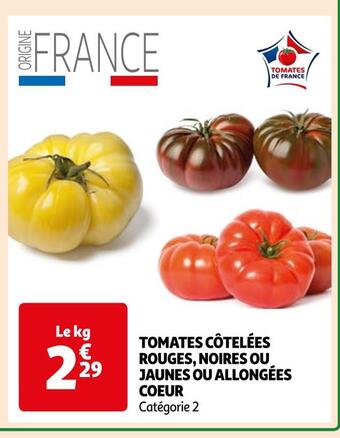 Auchan Tomates côtelées rouges, noires jaunes ou allongées coeur offre