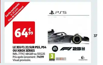 Auchan Le jeu f1 23 sur ps4, ps4 ou xbox serie s offre