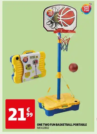 Auchan One two fun basketball portable offre