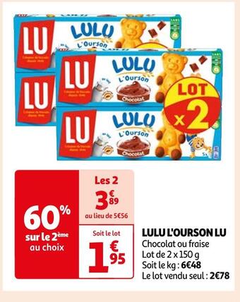 Auchan Lu lulu l'ourson offre