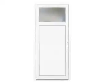 Brico Dépôt Porte de service pvc 1/4 vitrée 208 x 85 cm offre
