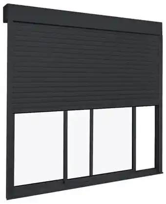 Brico Dépôt Baie aluminium coulissante + volet roulant motorisé gris - h. 200 x l. 240 cm offre