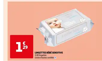 Auchan Lingettes bébé sensitive offre