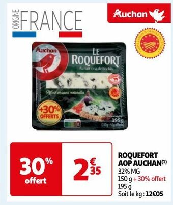 Auchan Roquefort aop auchan offre