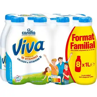 Auchan Lait vitaminé viva de candia offre