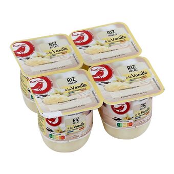 Auchan Riz au lait à la vanille auchan offre