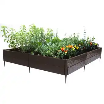Auchan Carré potager modulable en résine gardenstar offre