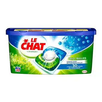 Auchan Supermarché Lessive capsule trio bulles le chat offre