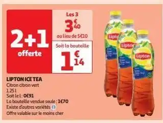 Auchan Supermarché Lipton ice tea offre