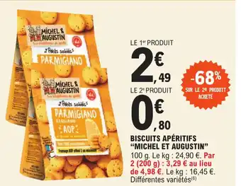 E.Leclerc BISCUITS APÉRITIFS "MICHEL ET AUGUSTIN" offre