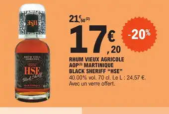 E.Leclerc RHUM VIEUX AGRICOLE AOP (3) MARTINIQUE offre