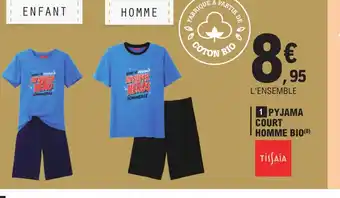 E.Leclerc 1 PYJAMA COURT HOMME BIO (8) offre