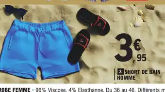 E.Leclerc 3 SHORT DE BAIN HOMME offre