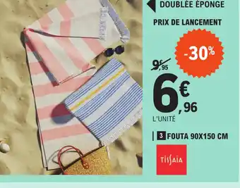 E.Leclerc 3 FOUTA 90X150 CM offre