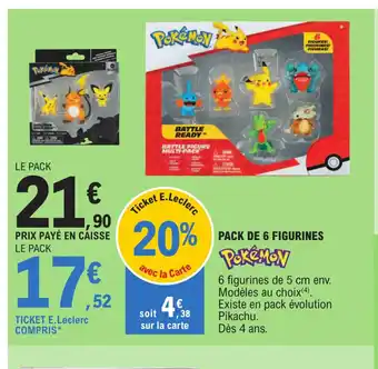 E.Leclerc PACK DE 6 FIGURINES offre