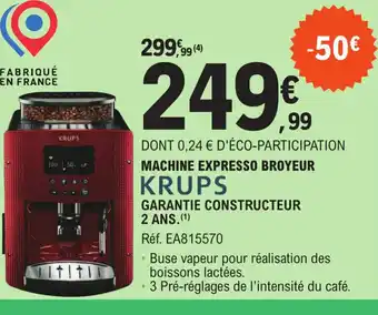 E.Leclerc MACHINE EXPRESSO BROYEUR offre