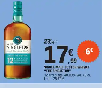 SINGLE MALT SCOTCH WHISKY SINGLETON"