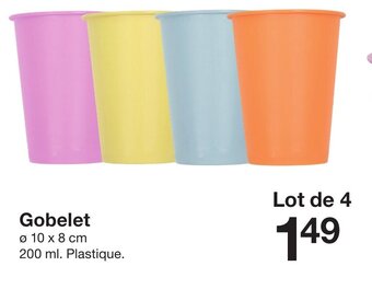 Zeeman Gobelet offre