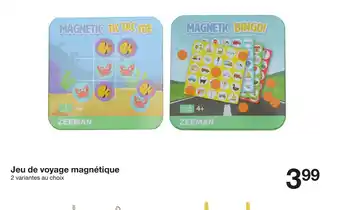 Zeeman Jeu de voyage magnétique offre