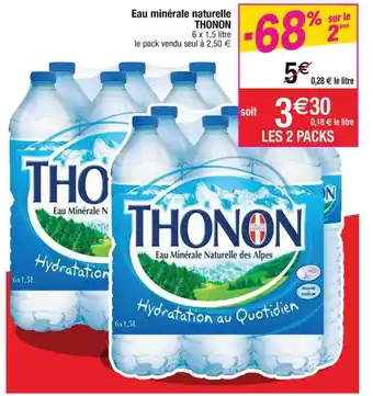 Cora x Carrefour Eau Minérale Naturelle Thonon offre