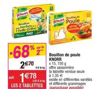 Cora x Carrefour Bouillon De Poule Knorr offre
