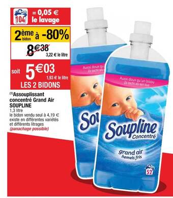 Cora x Carrefour Assouplissant Concentré Grand Air Soupline offre