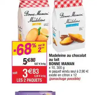 Cora x Carrefour Madeleine Au Chocolat Au Lait Bonne Maman offre