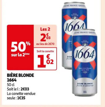 Auchan Supermarché BIÈRE BLONDE offre