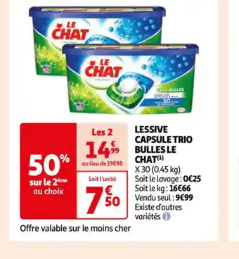 Auchan Supermarché LESSIVE CAPSULE TRIO offre