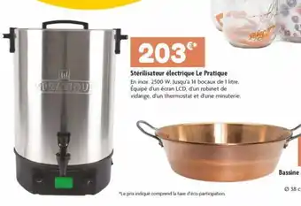 Stérilisateur électrique Le Pratique