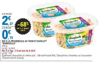 E.Leclerc Riz à La Provençale Au Thon Et Basilic offre