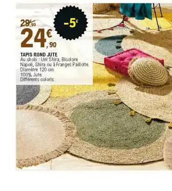 E.Leclerc Tapis Rond Jute offre